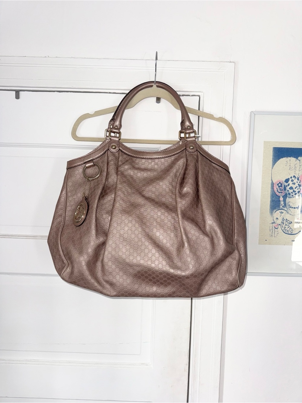 ✦ rare mauve gucci sukey guccissima tote bag ✦